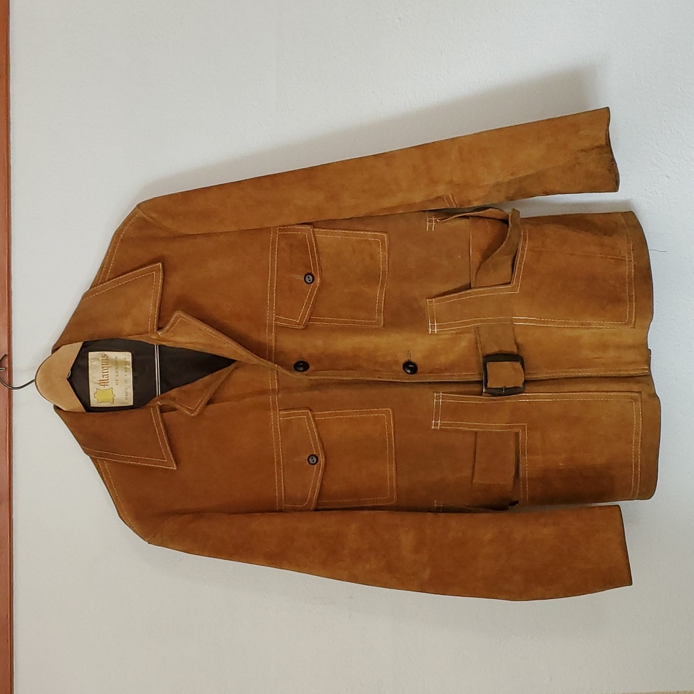 Vintage 1970's Brown Suede Leather Jacket Marquis of London